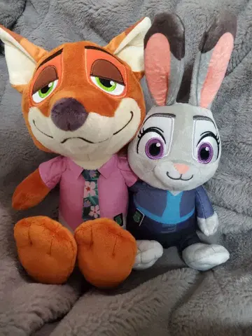 닉 와일드와 주디 홉스 봉제 인형 주토피아2