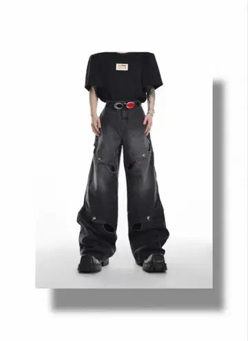 [ ArguE CulturE ] 절개 디자인 빈티지 워시 데님 팬츠