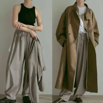 새상품급 ETRE TOKYO 캬바쿠라 트윌 와이드 팬츠 S 사이즈