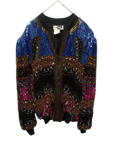 90s CARINA 인도산 스팽글 자켓 개성파 구제 의류
