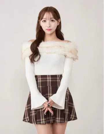 다리치 darich 컬러 퍼 오프숄더 니트탑 상의