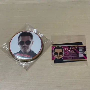 EXILE ATSUSHI 캔뱃지 스티커 세트