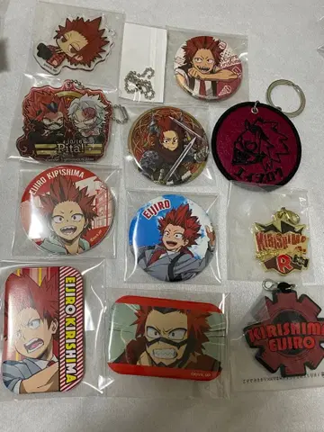 히로아카 키리시마 에이지로 캔뱃지 키링 세트