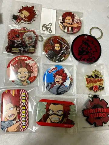 히로아카 키리시마 에이지로 캔뱃지 키링 세트