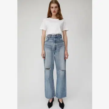 moussy HW CRASH LOOSE STRAIGHT 데님