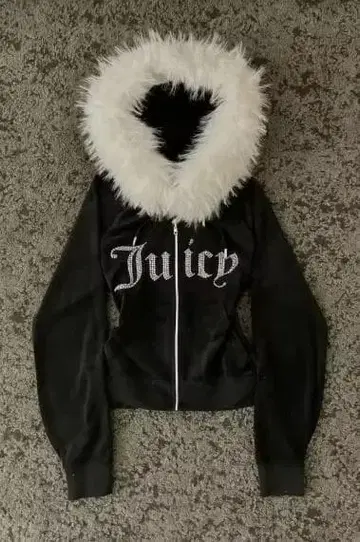 Y2K Juicy 퍼 후드티