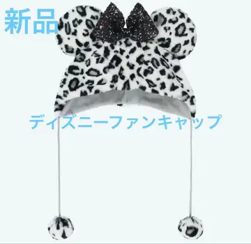 새상품 2025 디즈니 팬캡 레오파드 무늬 미니 모자 레오파드