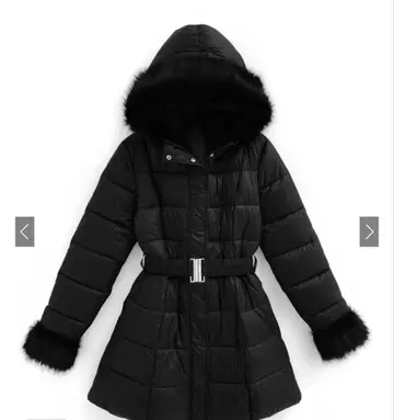 GRL 퍼 A라인 다운 코트