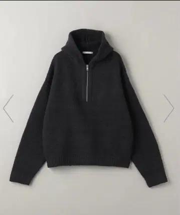 BEAUTY&YOUTH 하프 지퍼 후디 니트 울 100%