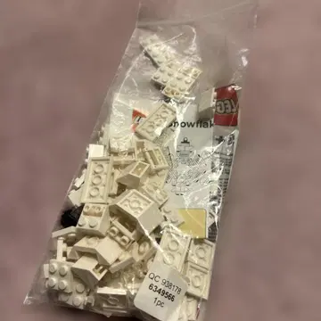 LEGO 눈꽃 디자인 화이트 부품 4+