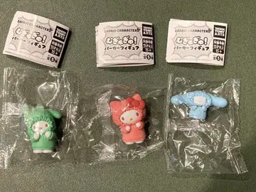 산리오 캐릭터즈 므규규! 후드티 피규어 3체 세트