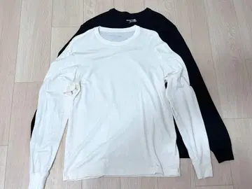 가마쿠라 셔츠 메리노울 T셔츠 블랙 화이트 세트 M 사이즈