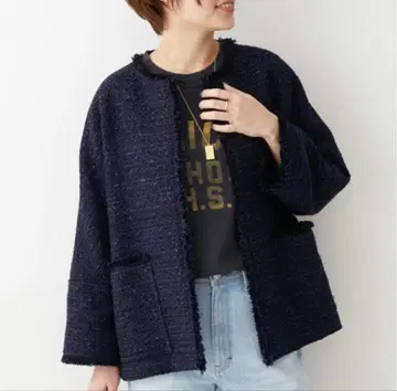 IENA &NAVY 트위드 자켓 38 택 포함 새상품