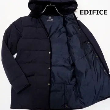 EDIFICE 다운 코트 자켓 파이핑 네이비 M