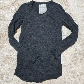 goa 아크릴 100% 다크 그레이 긴팔 니트