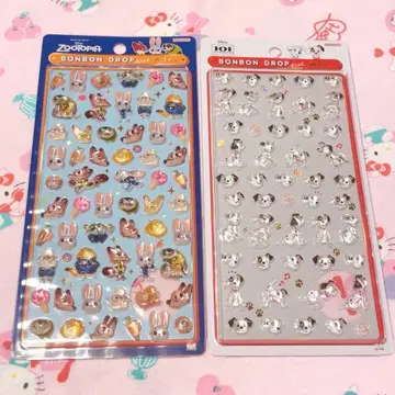 주토피아 101마리 강아지 모자 꽁지 드롭 씰 미니