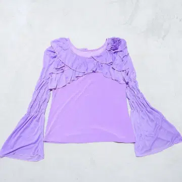 F7-3765 프릴 긴팔 상의 벨 슬리브 비침