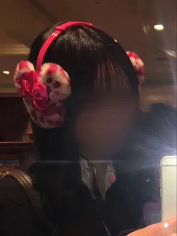 Disney 레오파드 무늬 핑크 귀도리