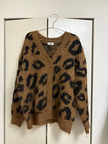 EVRIS 샤기 애니멀 가디건