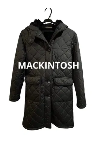 새상품급 매킨토시 MACKINTOSH 보아 안감 블랙 퀼팅 코트