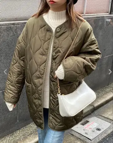 INGNI 올리브색 퀼팅 자켓