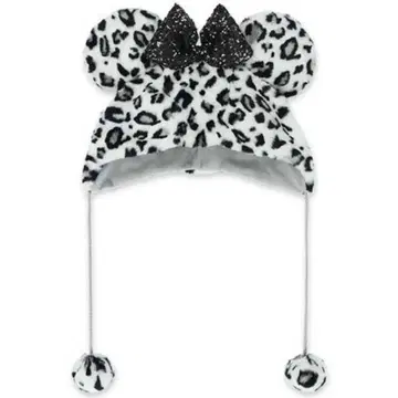 레오파드 무늬 미키 미니 팬캡 화이트 그레이