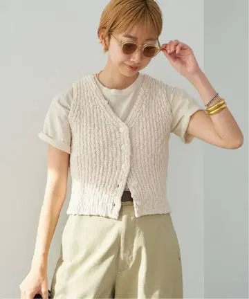 Plage COTTON SLUB KNIT 베스트 FREE