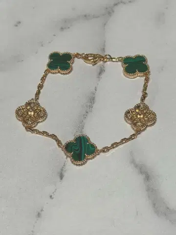 클로버 팔찌 네잎 그린