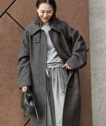 MANTECO Soutien 롱 코트 그레이