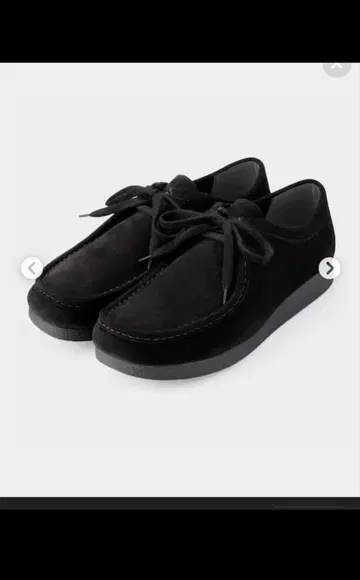 gu 블랙 스웨이드 천연 가죽 클락스 왈라비 스타일 모카신 슈즈