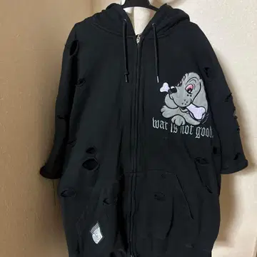 갈피 반팔 후드티 대형견