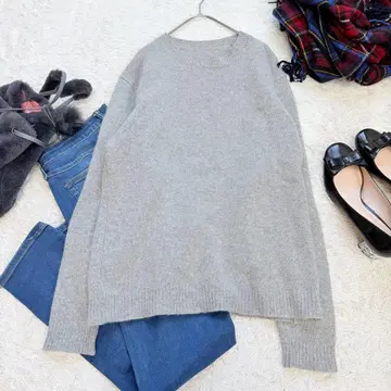 저널 스탠다드 레리움 캐시미어 100% 니트 스웨터 그레이