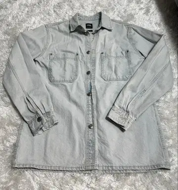 ZARA 라이트 그레이 데님 자켓