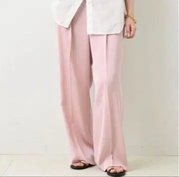 SLOBE IENA 슬로브 이에나 새틴 턱 팬츠 핑크 38