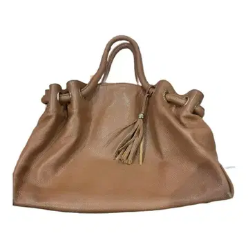 carino 카리노 가죽 핸드백 태슬 포함 브라운