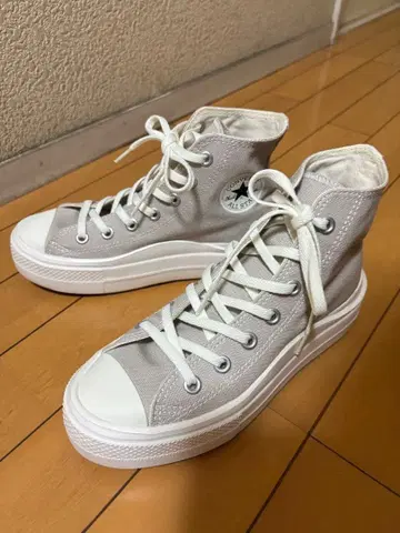 CONVERSE ALL STAR 라이트 베이지 하이컷 통굽 스니커즈