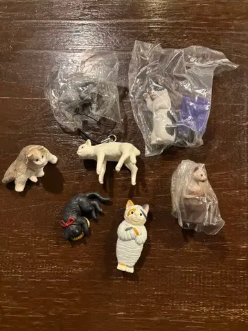 고양이 미니 피규어 세트 7개 가챠가챠