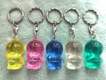 [ 레트로 ] 도라에몽 크리스탈 인형 키링 5종 세트