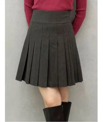 [ 셋업 착용 가능 ] 랩 스타일 플리츠 체크 미니 치마바지 브라운