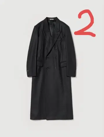 AURALEE LIGHT MELTON CHESTERFIELD COAT