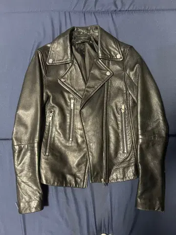 ZARA WOMAN 블랙 라이더 자켓 양가죽