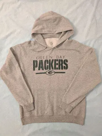 NFL 그린베이 패커스 그레이 풀오버 맨투맨 후드티 M