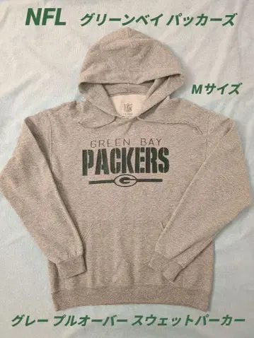 그레이 풀오버 후드 맨투맨 NFL 그린베이 패커스 M
