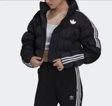 adidas 숏 기장 다운 자켓 블랙 L