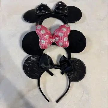미니 마우스 머리띠 세트 3종류