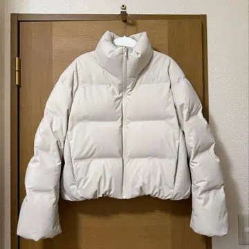 심리스 다운 숏 자켓 내추럴 S