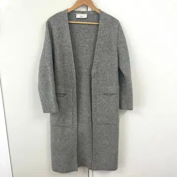 니트 롱 코트 그레이 M 사이즈