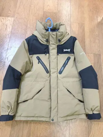 Schott 다운 자켓 베이지/블랙 L 사이즈