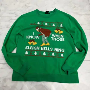 Freakin Tees 그린 컬러 스크래치 벨 반지 맨투맨 S/P