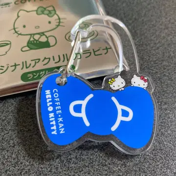 커피관 키티 파랑 카라비너